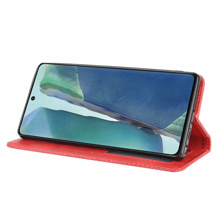 For Samsung Galaxy S20 FE 4G / 5G Magnetic Buckle Retro Crazy Horse Texture Horizontal Flip Leather Case with Holder & Card Slots & Photo Frame