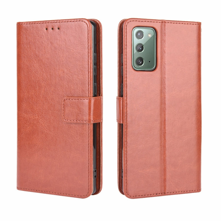 For Samsung Galaxy S20 FE 4G / 5G Retro Crazy Horse Texture Horizontal Flip Leather Case with Holder & Card Slots & Photo Frame