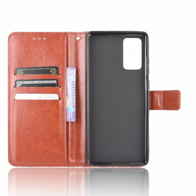 For Samsung Galaxy S20 FE 4G / 5G Retro Crazy Horse Texture Horizontal Flip Leather Case with Holder & Card Slots & Photo Frame