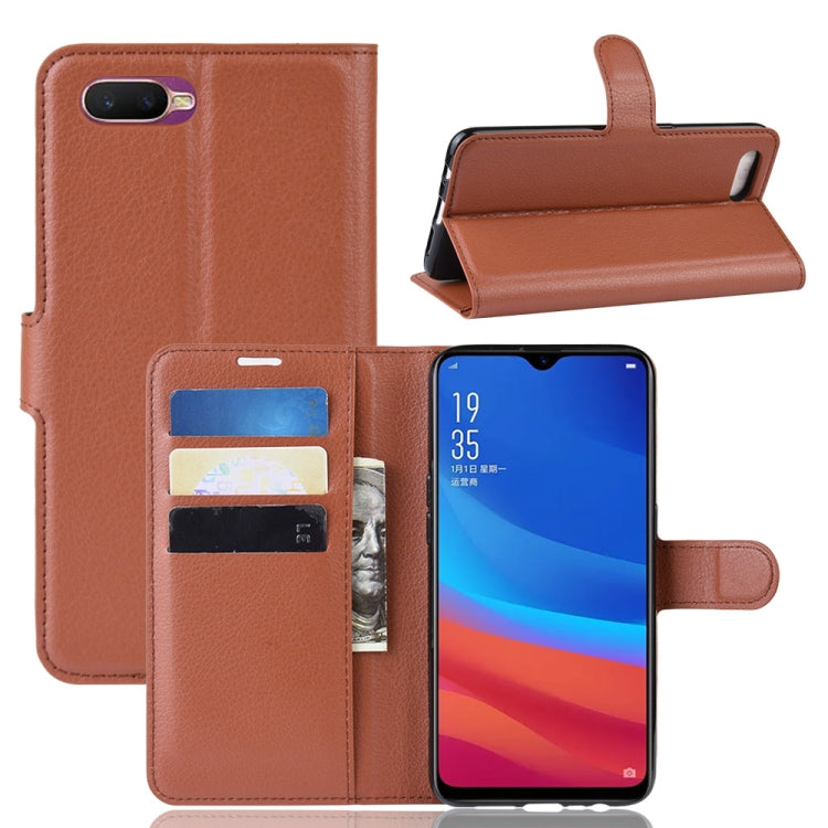Litchi Texture Wallet Leather Stand Protective Case for OPPO AX5S / A5S