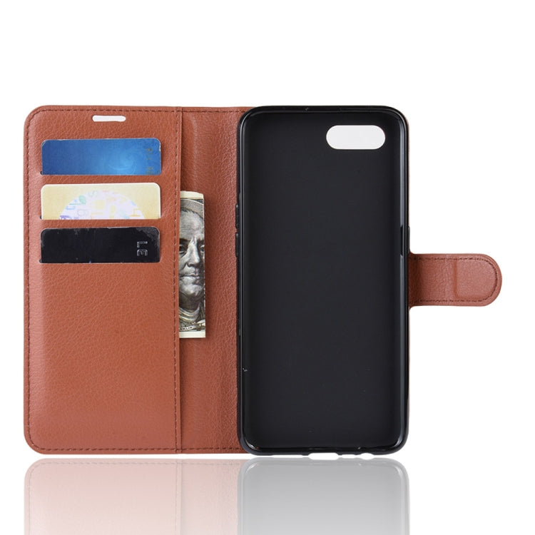 Litchi Texture Wallet Leather Stand Protective Case for OPPO AX5S / A5S