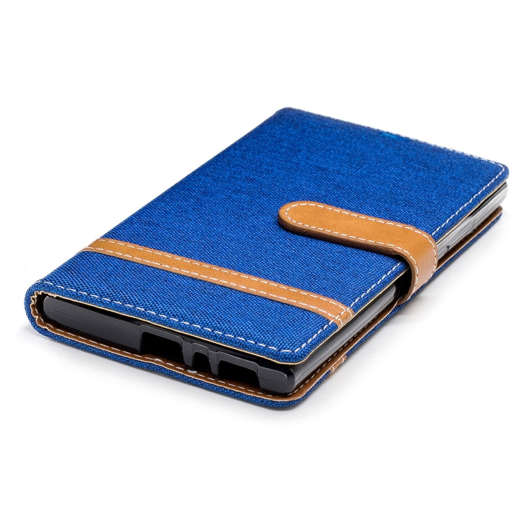 Color Matching Denim Texture Leather Case for Sony Xperia L2, with Holder & Card Slots & Wallet & Lanyard