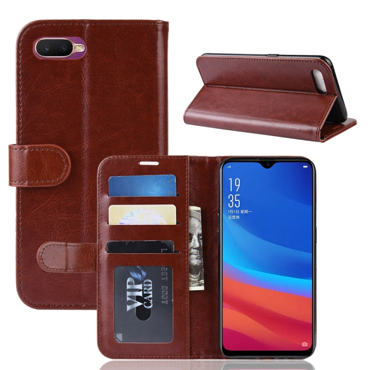 Crazy Horse Horizontal Flip PU Leather Case for OPPO AX5S / A5S, with Wallet Holder & Card Slots & Photo Frame
