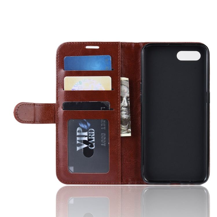 Crazy Horse Horizontal Flip PU Leather Case for OPPO AX5S / A5S, with Wallet Holder & Card Slots & Photo Frame