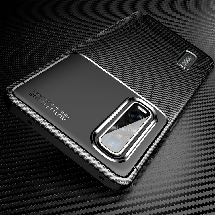 For  OPPO Realme 7 Carbon Fiber Texture Shockproof TPU Case