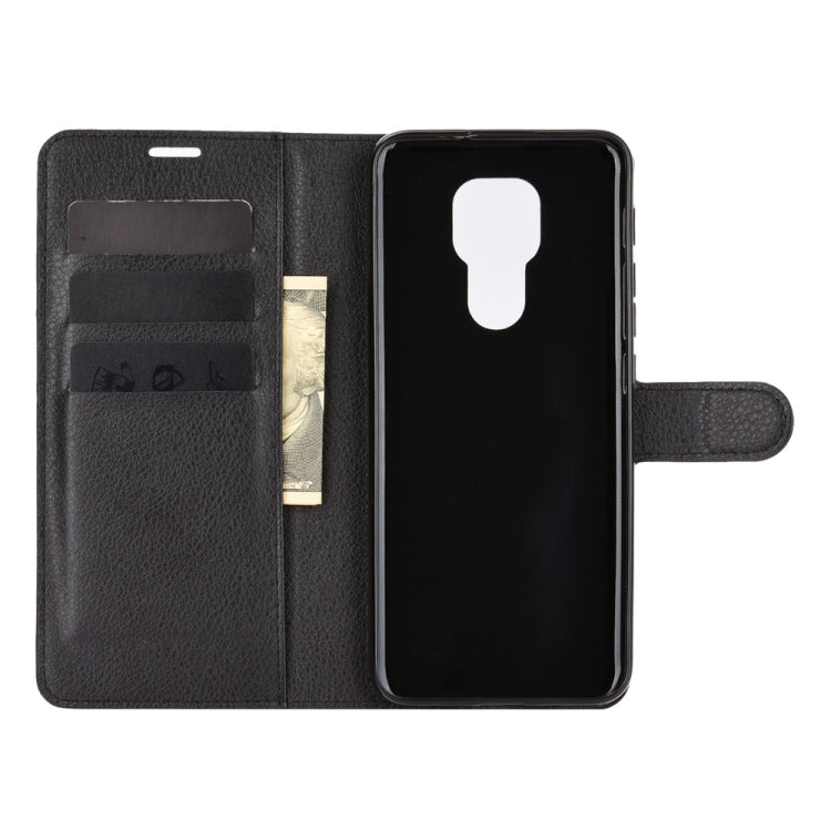 For Motorola Moto G9 / G9 Play Litchi Texture Horizontal Flip Protective Case with Holder & Card Slots & Wallet