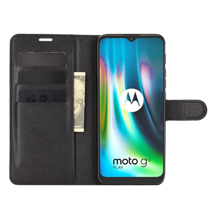 For Motorola Moto G9 / G9 Play Litchi Texture Horizontal Flip Protective Case with Holder & Card Slots & Wallet