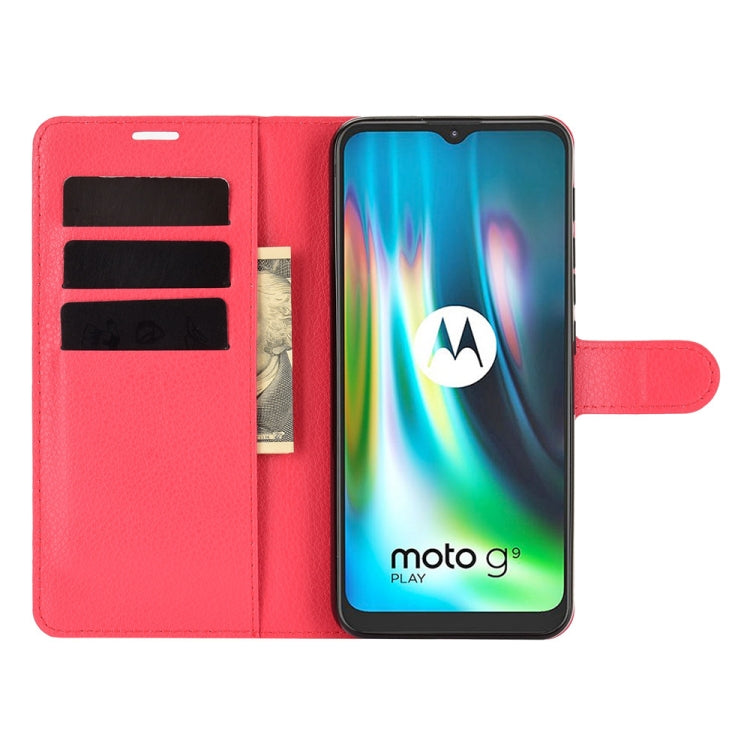 For Motorola Moto G9 / G9 Play Litchi Texture Horizontal Flip Protective Case with Holder & Card Slots & Wallet