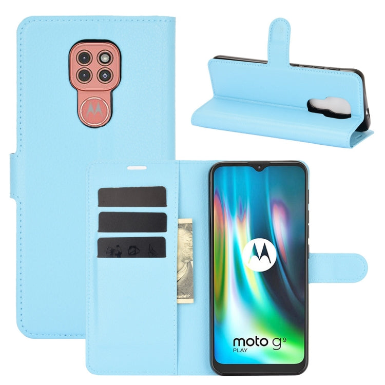 For Motorola Moto G9 / G9 Play Litchi Texture Horizontal Flip Protective Case with Holder & Card Slots & Wallet
