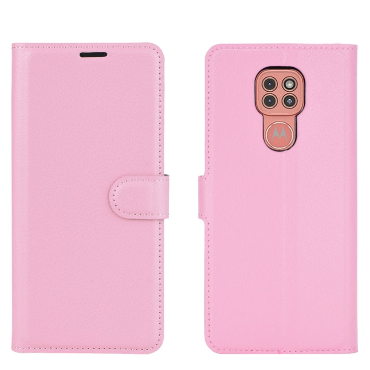 For Motorola Moto G9 / G9 Play Litchi Texture Horizontal Flip Protective Case with Holder & Card Slots & Wallet