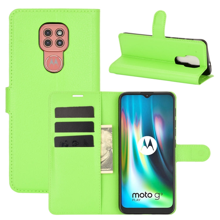 For Motorola Moto G9 / G9 Play Litchi Texture Horizontal Flip Protective Case with Holder & Card Slots & Wallet