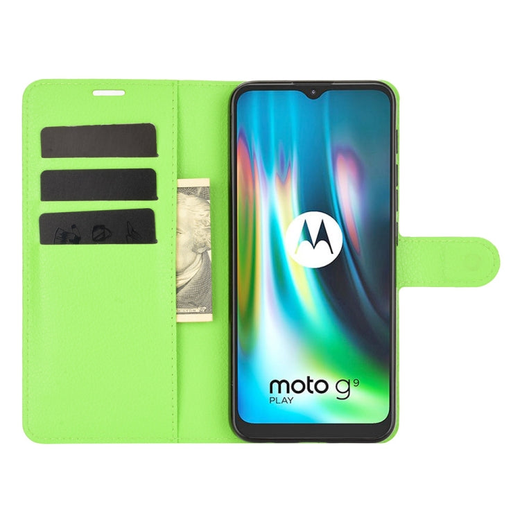 For Motorola Moto G9 / G9 Play Litchi Texture Horizontal Flip Protective Case with Holder & Card Slots & Wallet