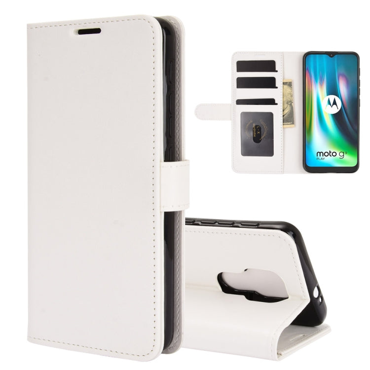 For Motorola Moto G9 / G9 Play R64 Texture Single Horizontal Flip Protective Case with Holder & Card Slots & Wallet& Photo Frame