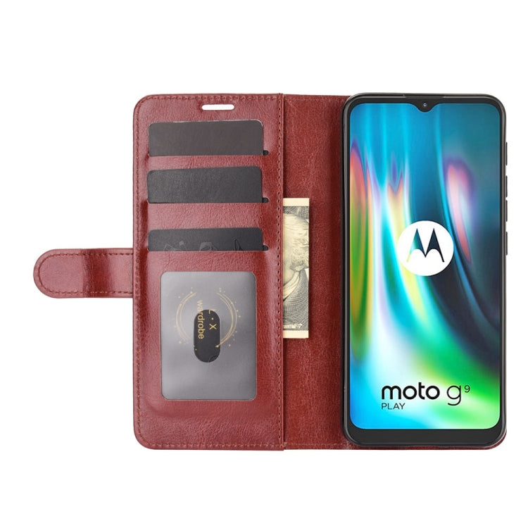 For Motorola Moto G9 / G9 Play R64 Texture Single Horizontal Flip Protective Case with Holder & Card Slots & Wallet& Photo Frame
