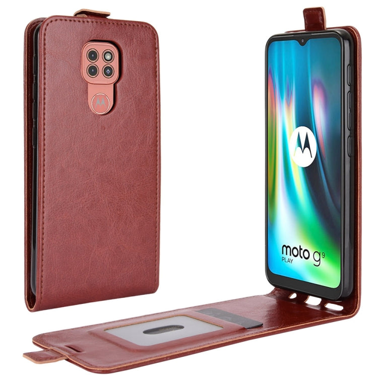 For Motorola Moto G9 / G9 Play R64 Texture Single Vertical Flip Leather Protective Case with Card Slots & Photo Frame