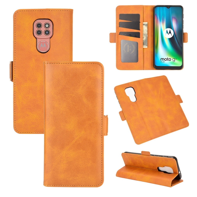 For Motorola Moto G9 / G9 Play Dual-side Magnetic Buckle Horizontal Flip Leather Case with Holder & Card Slots & Wallet