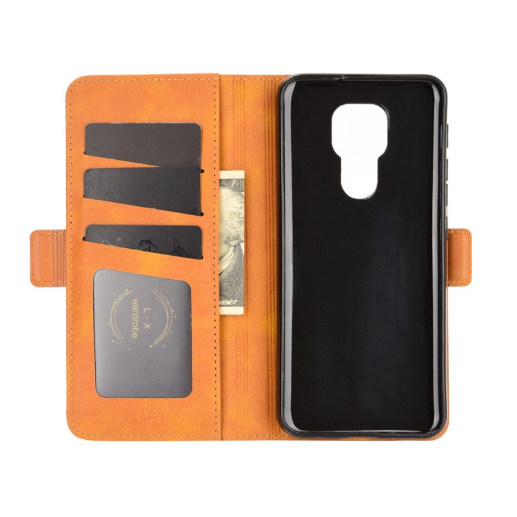 For Motorola Moto G9 / G9 Play Dual-side Magnetic Buckle Horizontal Flip Leather Case with Holder & Card Slots & Wallet
