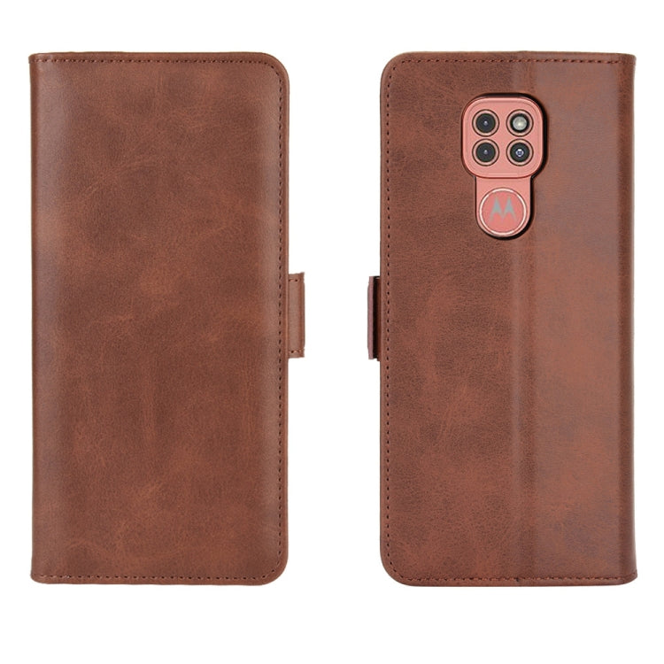 For Motorola Moto G9 / G9 Play Dual-side Magnetic Buckle Horizontal Flip Leather Case with Holder & Card Slots & Wallet