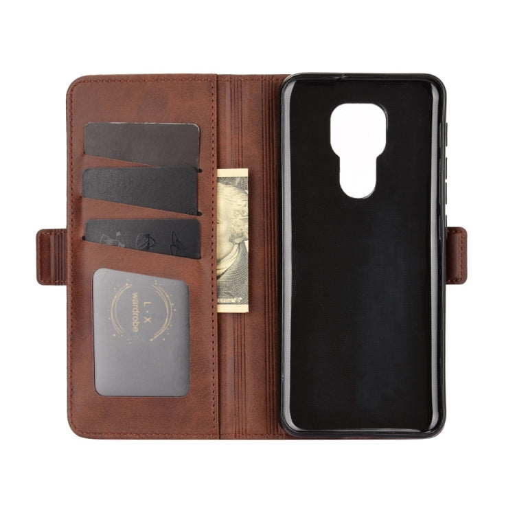 For Motorola Moto G9 / G9 Play Dual-side Magnetic Buckle Horizontal Flip Leather Case with Holder & Card Slots & Wallet