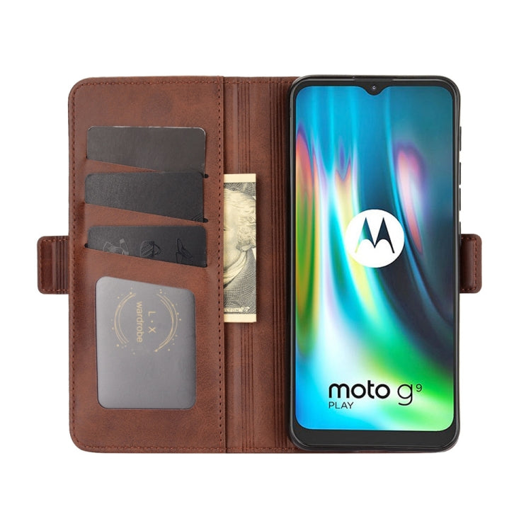 For Motorola Moto G9 / G9 Play Dual-side Magnetic Buckle Horizontal Flip Leather Case with Holder & Card Slots & Wallet