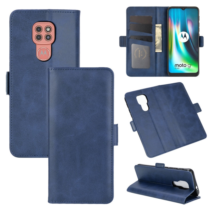 For Motorola Moto G9 / G9 Play Dual-side Magnetic Buckle Horizontal Flip Leather Case with Holder & Card Slots & Wallet