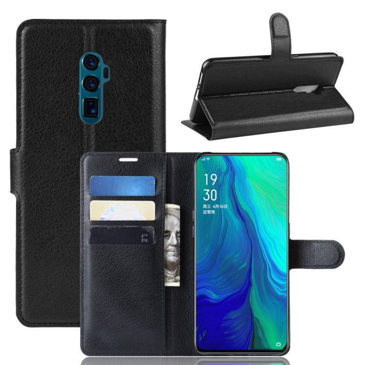 Litchi Texture Wallet Leather Stand Protective Case for OPPO Reon 10X Zoom