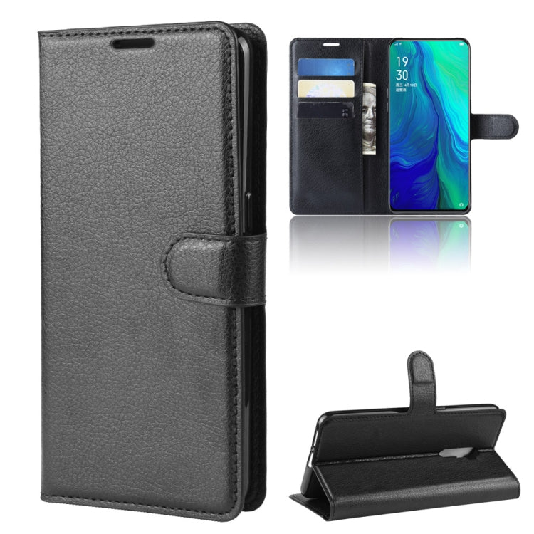 Litchi Texture Wallet Leather Stand Protective Case for OPPO Reon 10X Zoom