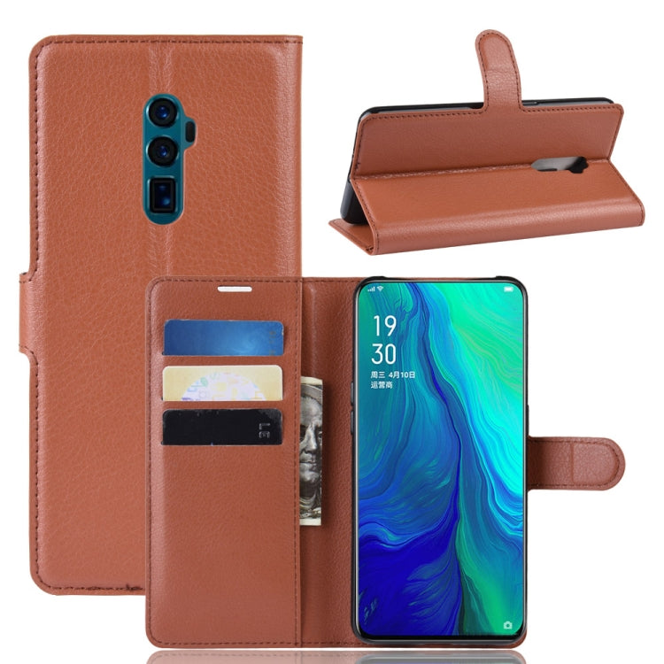 Litchi Texture Wallet Leather Stand Protective Case for OPPO Reon 10X Zoom