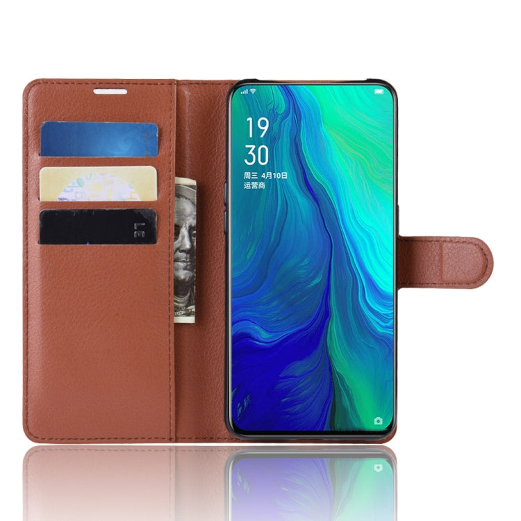 Litchi Texture Wallet Leather Stand Protective Case for OPPO Reon 10X Zoom