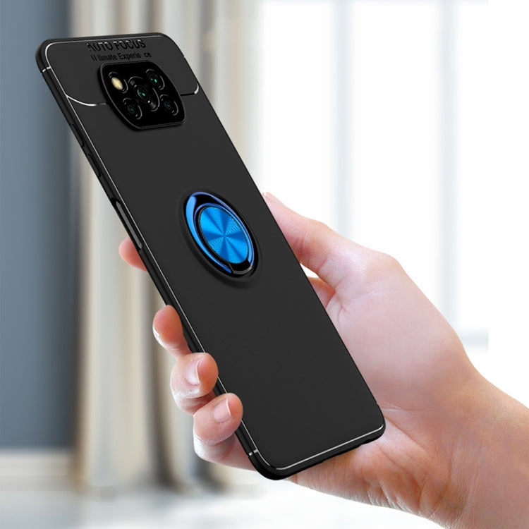 For Xiaomi Poco X3 NFC Metal Ring Holder 360 Degree Rotating TPU Case