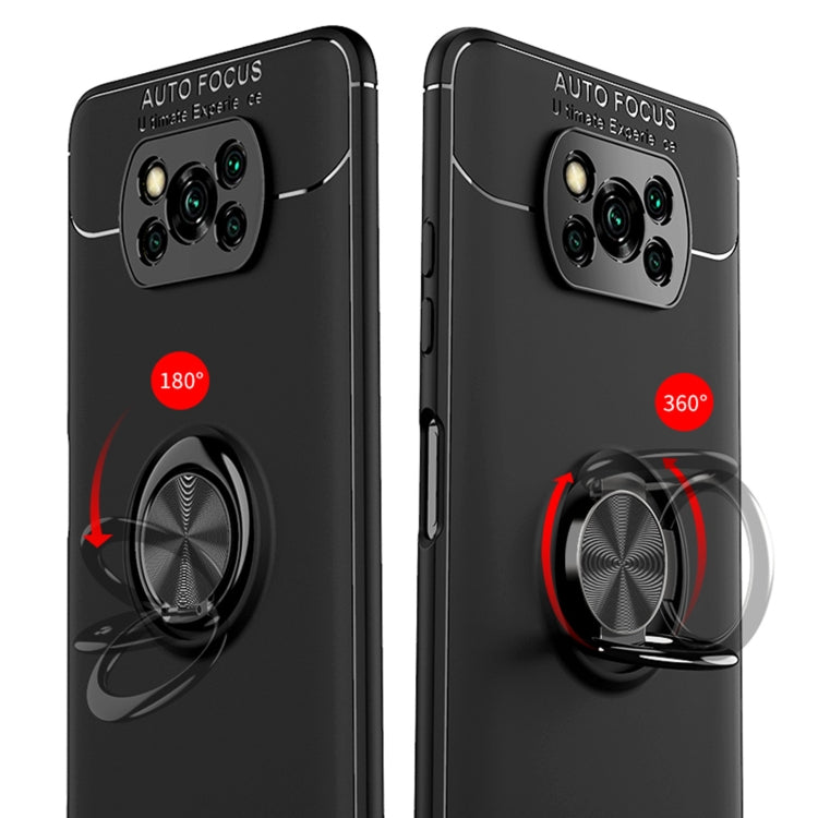 For Xiaomi Poco X3 NFC Metal Ring Holder 360 Degree Rotating TPU Case