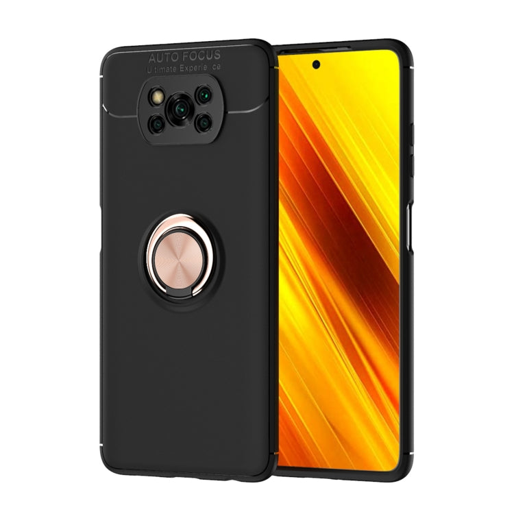 For Xiaomi Poco X3 NFC Metal Ring Holder 360 Degree Rotating TPU Case