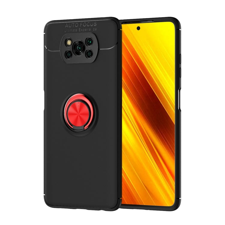 For Xiaomi Poco X3 NFC Metal Ring Holder 360 Degree Rotating TPU Case