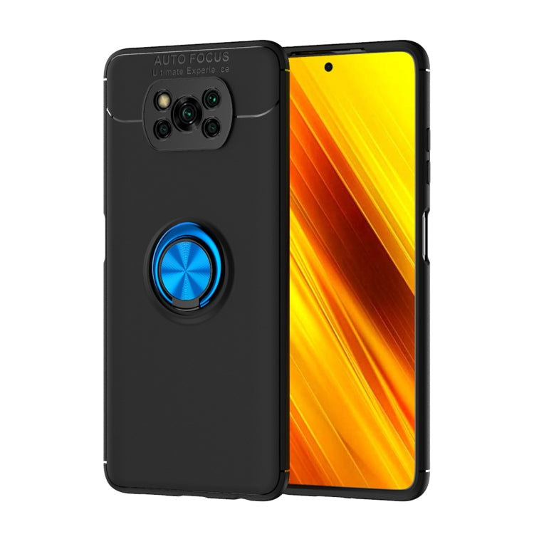 For Xiaomi Poco X3 NFC Metal Ring Holder 360 Degree Rotating TPU Case
