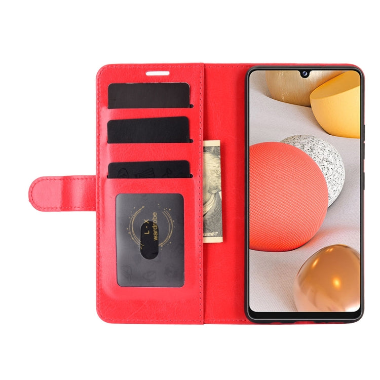 For Samsung Galaxy A42 5G R64 Texture Single Horizontal Flip Protective Case with Holder & Card Slots & Wallet& Photo Frame