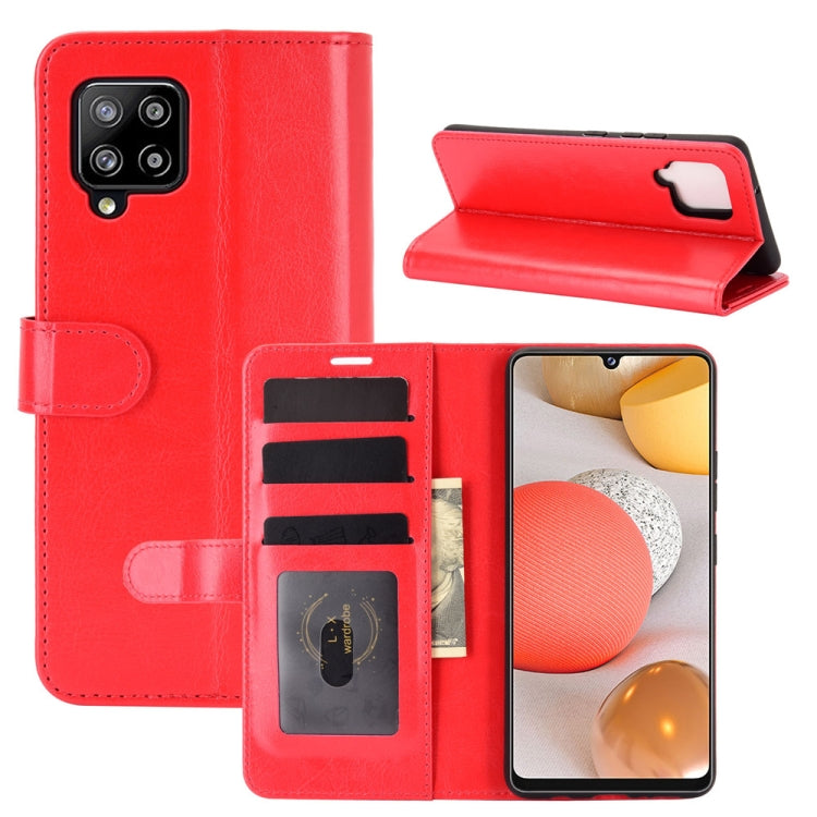 For Samsung Galaxy A42 5G R64 Texture Single Horizontal Flip Protective Case with Holder & Card Slots & Wallet& Photo Frame