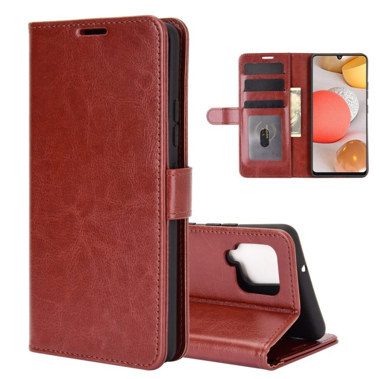 For Samsung Galaxy A42 5G R64 Texture Single Horizontal Flip Protective Case with Holder & Card Slots & Wallet& Photo Frame