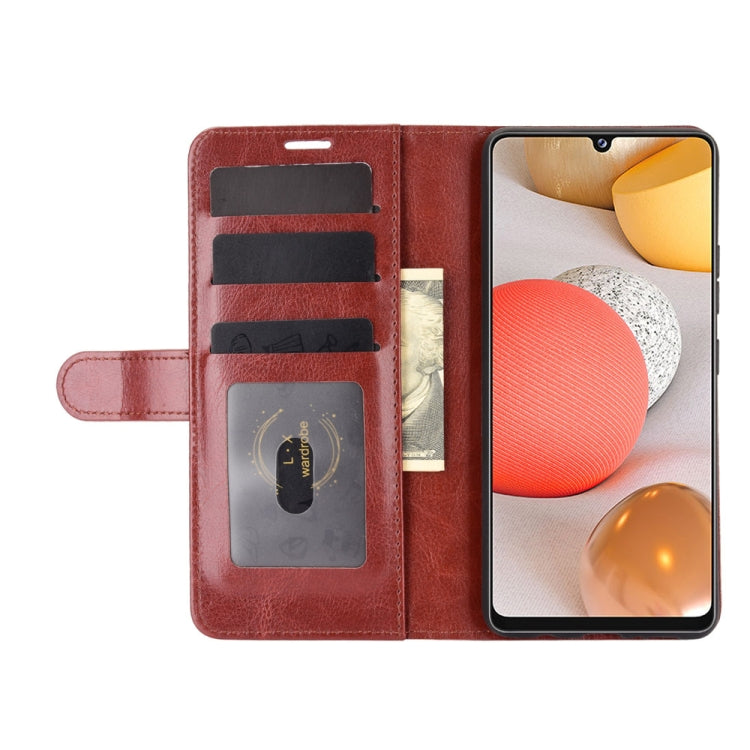 For Samsung Galaxy A42 5G R64 Texture Single Horizontal Flip Protective Case with Holder & Card Slots & Wallet& Photo Frame