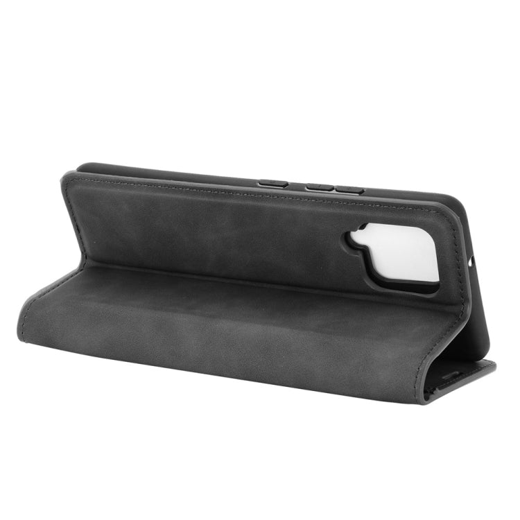 For Samsung Galaxy A42 5G Retro-skin Business Magnetic Suction Leather Case with Holder & Card Slots & Wallet