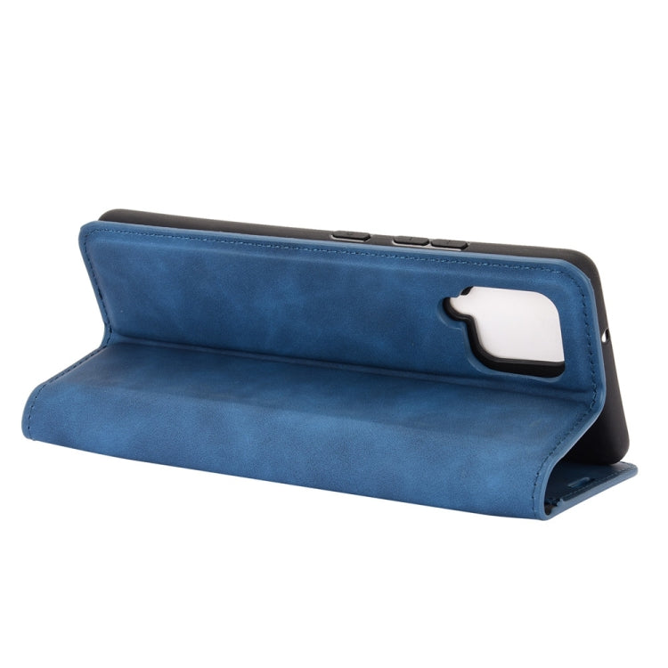 For Samsung Galaxy A42 5G Retro-skin Business Magnetic Suction Leather Case with Holder & Card Slots & Wallet