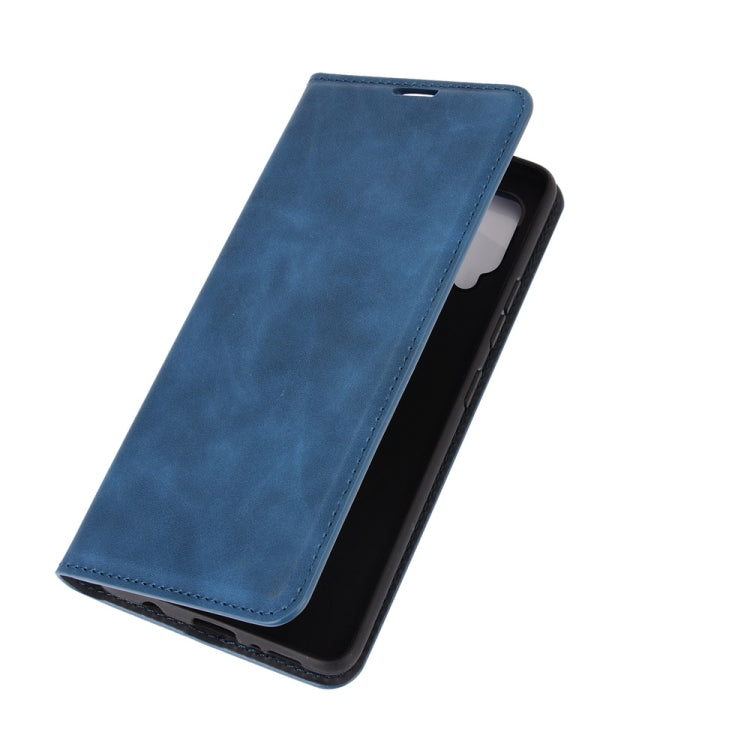 For Samsung Galaxy A42 5G Retro-skin Business Magnetic Suction Leather Case with Holder & Card Slots & Wallet