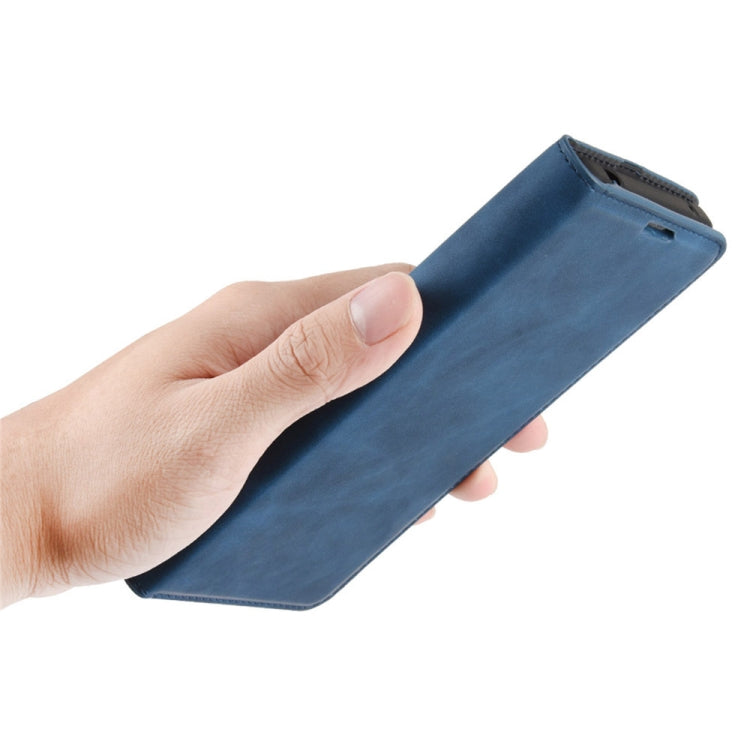 For Samsung Galaxy A42 5G Retro-skin Business Magnetic Suction Leather Case with Holder & Card Slots & Wallet