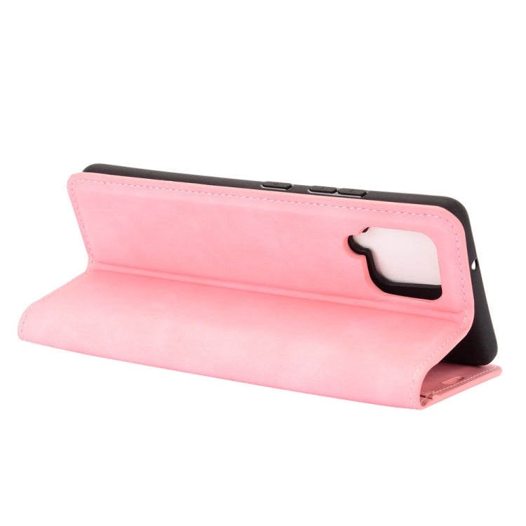 For Samsung Galaxy A42 5G Retro-skin Business Magnetic Suction Leather Case with Holder & Card Slots & Wallet