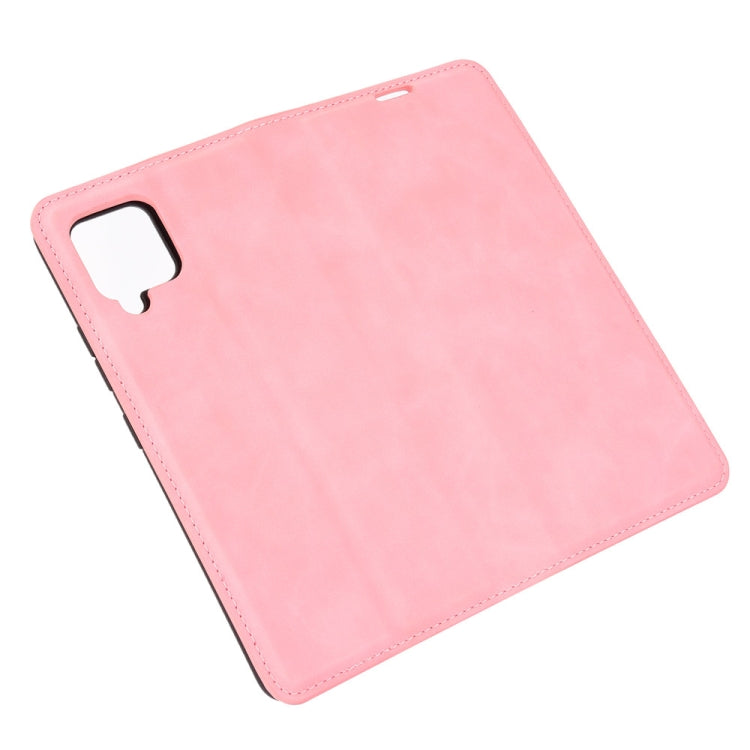 For Samsung Galaxy A42 5G Retro-skin Business Magnetic Suction Leather Case with Holder & Card Slots & Wallet