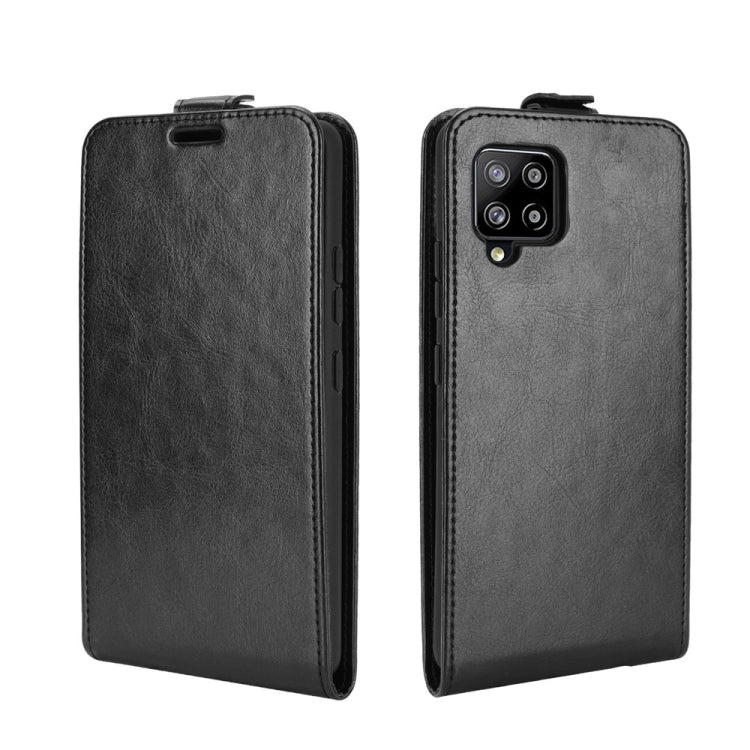 For Samsung Galaxy A42 5G  R64 Texture Single Vertical Flip Leather Protective Case with Card Slots & Photo Frame