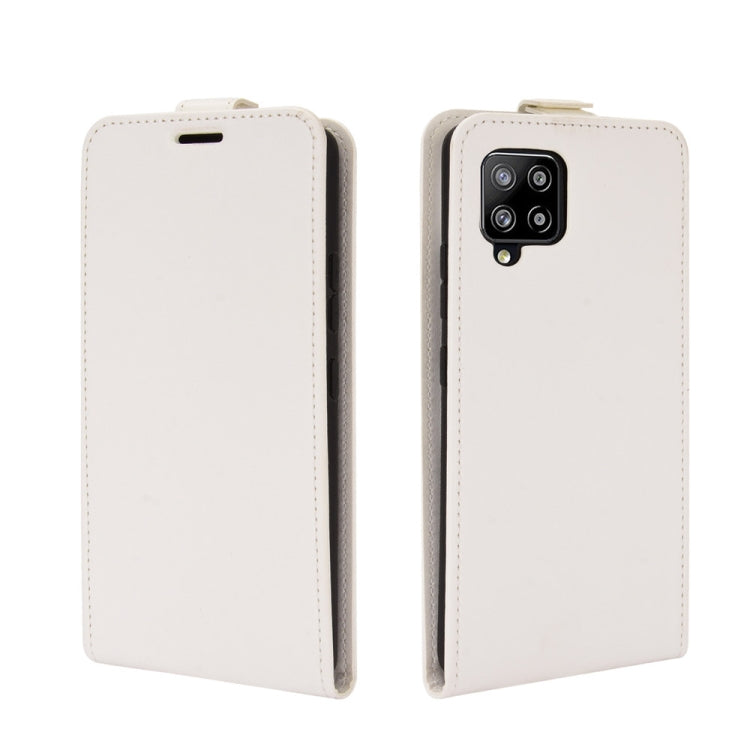 For Samsung Galaxy A42 5G  R64 Texture Single Vertical Flip Leather Protective Case with Card Slots & Photo Frame