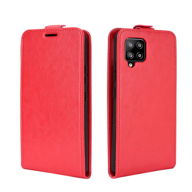 For Samsung Galaxy A42 5G  R64 Texture Single Vertical Flip Leather Protective Case with Card Slots & Photo Frame