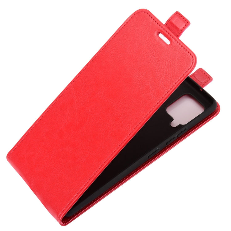 For Samsung Galaxy A42 5G  R64 Texture Single Vertical Flip Leather Protective Case with Card Slots & Photo Frame