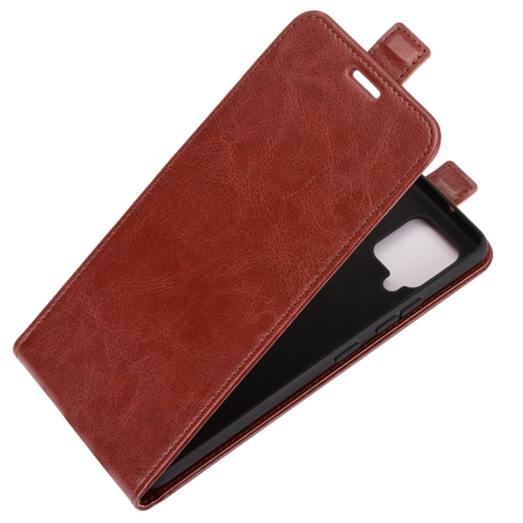 For Samsung Galaxy A42 5G  R64 Texture Single Vertical Flip Leather Protective Case with Card Slots & Photo Frame