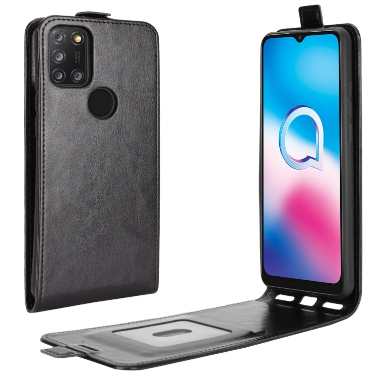 For Alcatel 3X 2020 R64 Texture Single Vertical Flip Leather Protective Case with Card Slots & Photo Frame